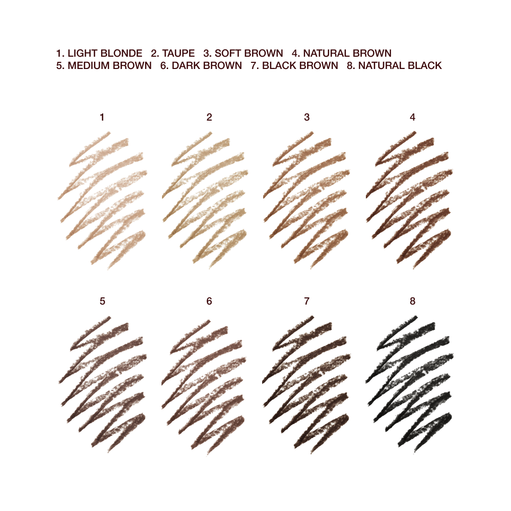 Brow Cheat Refill Kit swatches