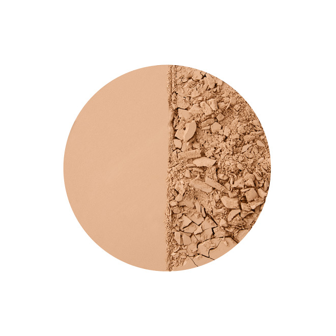 Swatch of a fawn-coloured powder bronzer for fair tones.