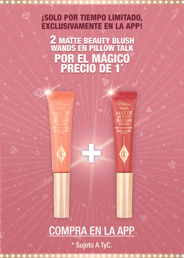 2 PILLOW TALK MATTE BEAUTY BLUSH WANDS
FOR THE MAGICAL PRICE OF 1!*