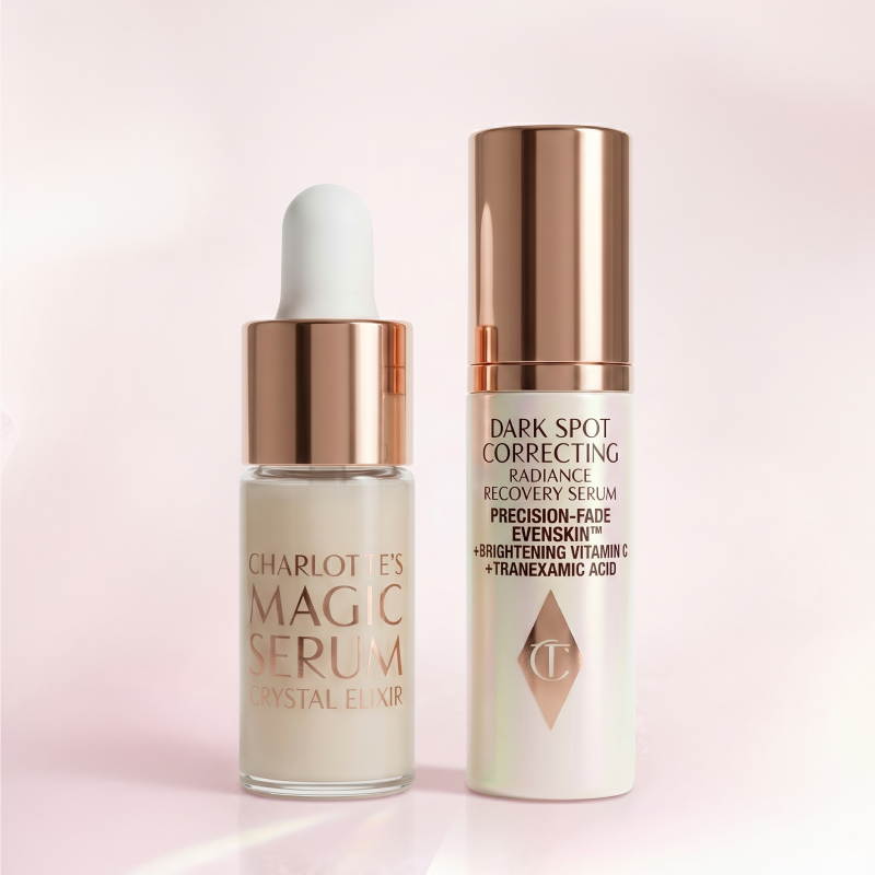 Free mini Charlotte’s Magic Serum Crystal Elixir and Dark Spot Correcting Radiance Recovery Serum