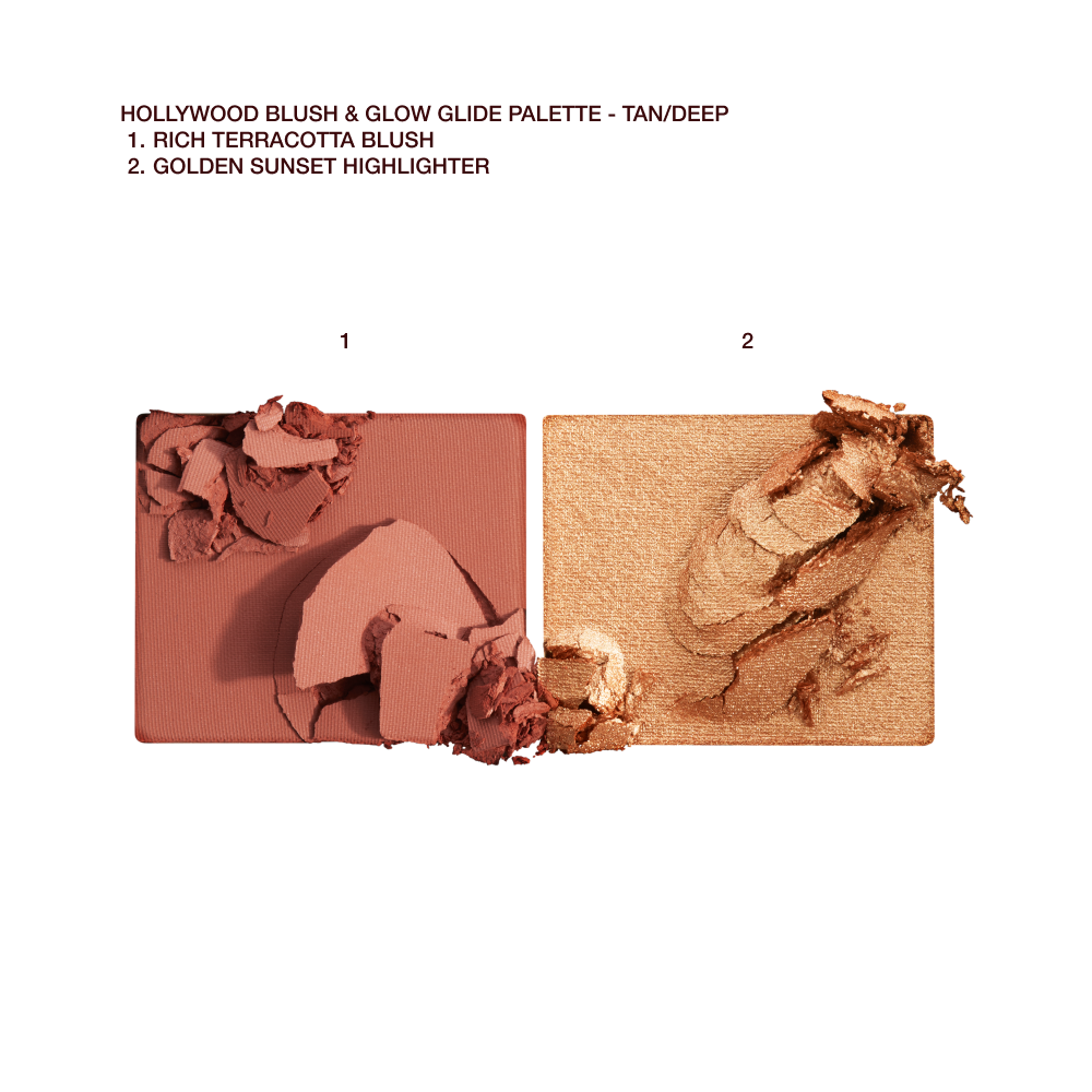 Hollywood Blush & Glow Glide Palette - Tan-Deep swatches