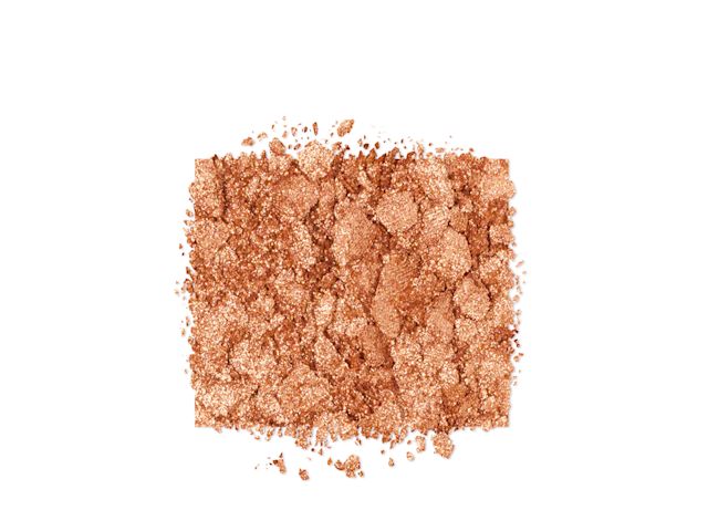 Swatch of dark-golden-coloured powder eye shadow.