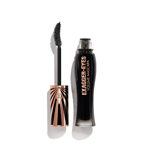 Charlotte's Exagger-Eyes Volume Mascara with volumising ultra-curved wand