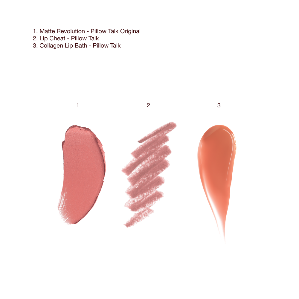 Pillow Talk Lip Trip Bundle Texture Swatch Pillow Talk Original