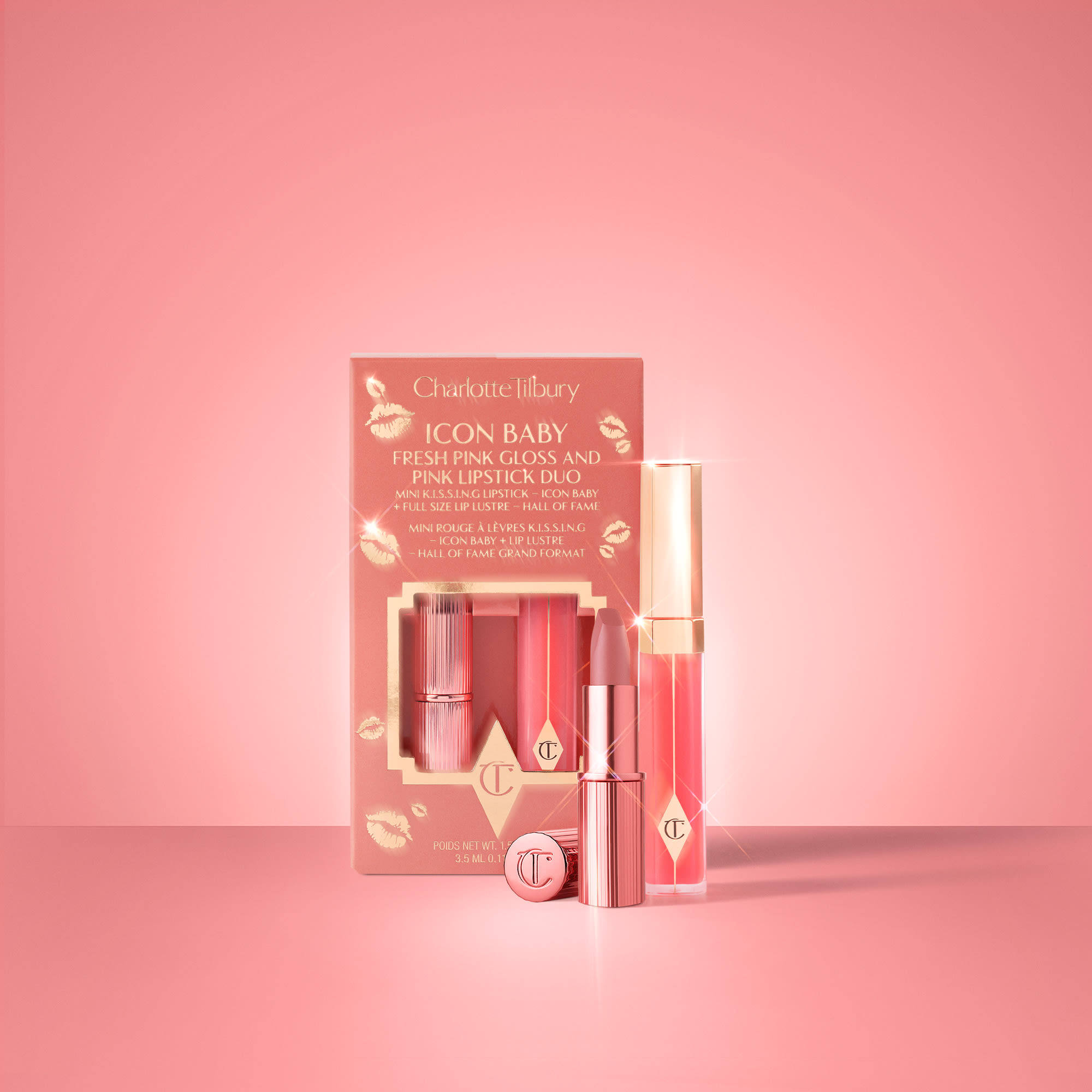 Lip gloss and lipstick duo mini makeup gifts