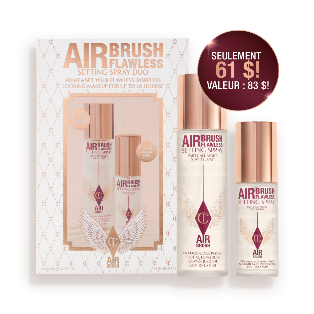 Airbrush Flawless Setting Spray Duo : brume fixatrice grand format + format voyage