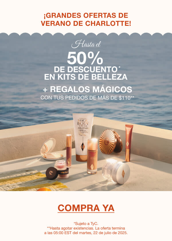 ¡LAS GRANDES OFERTAS DE VERANO DE CHARLOTTE!  HASTA UN 50% DE DESCUENTO* EN KITS DE BELLEZA