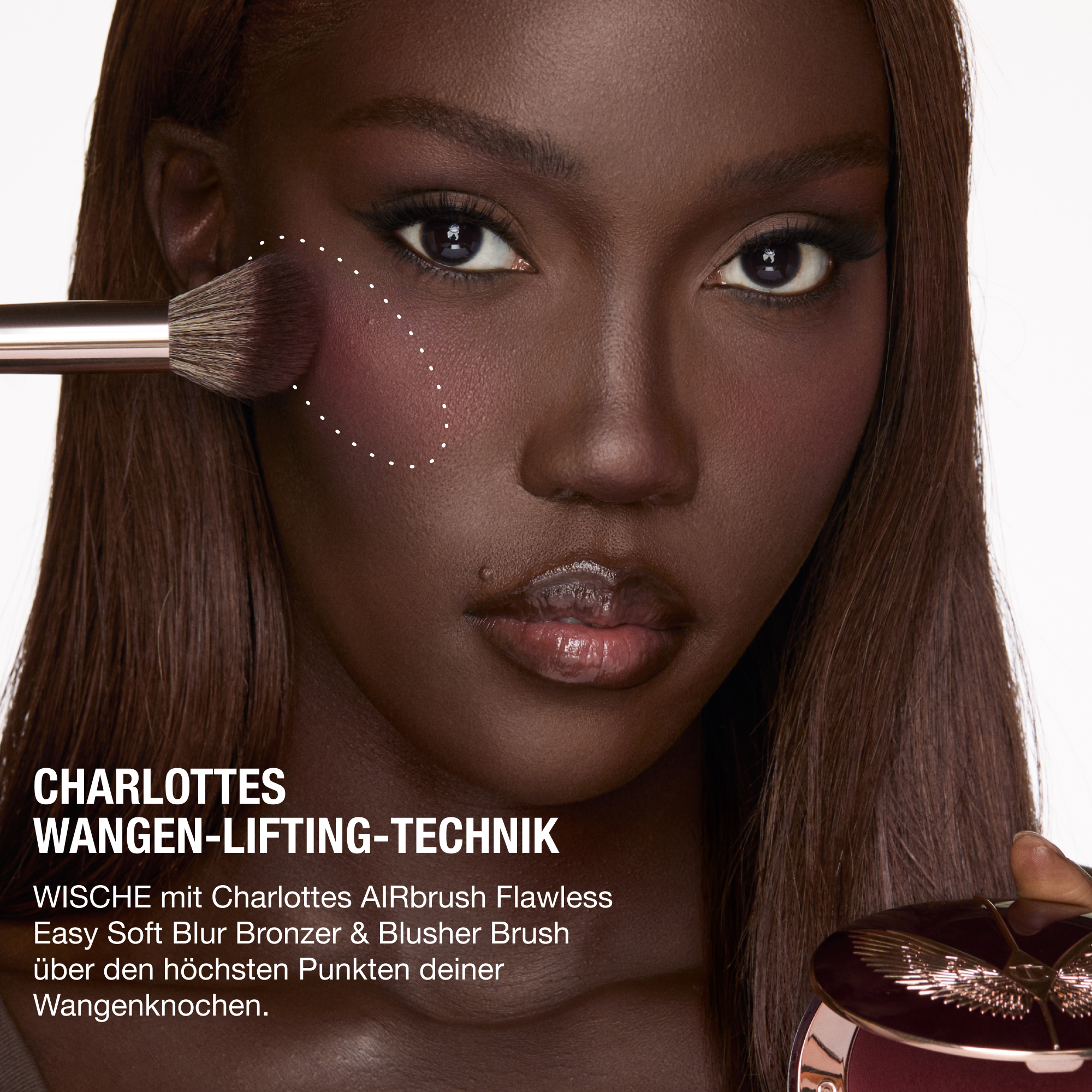 AIRbrush Blush Blur - Infographic Cheek Lift Technique 