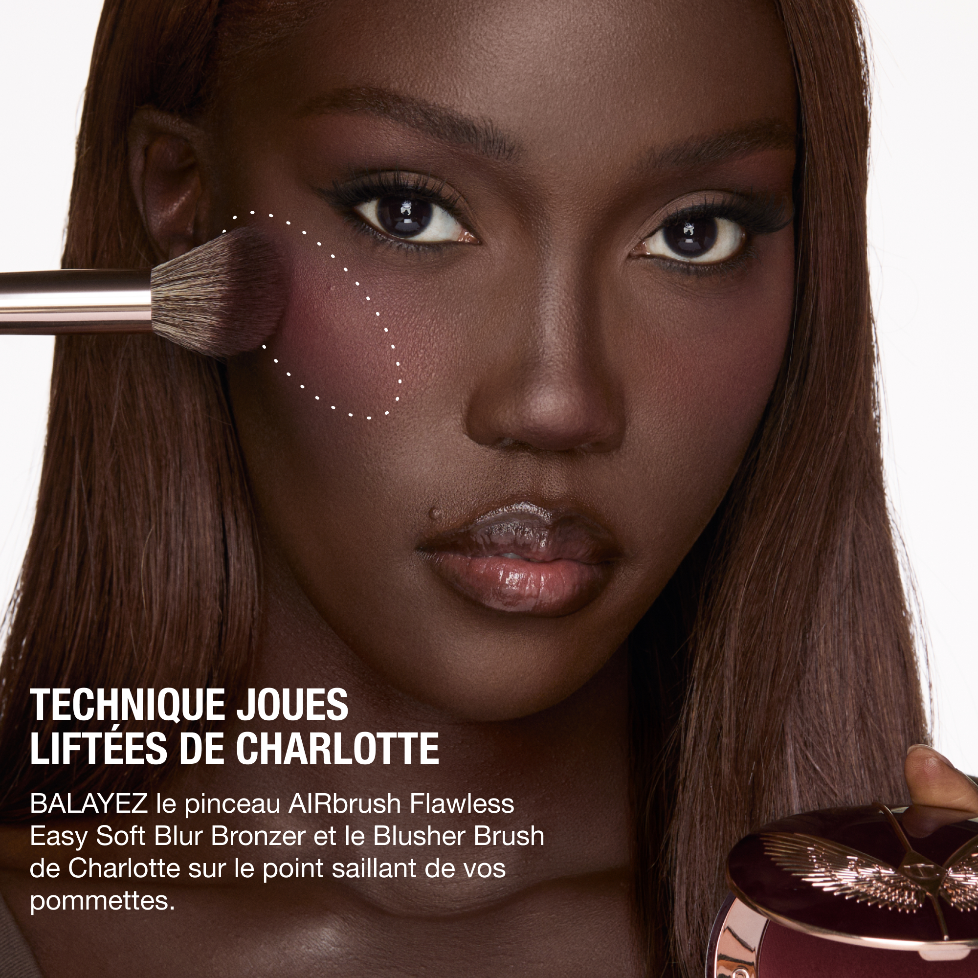 AIRbrush Blush Blur - Infographic Cheek Lift Technique 
