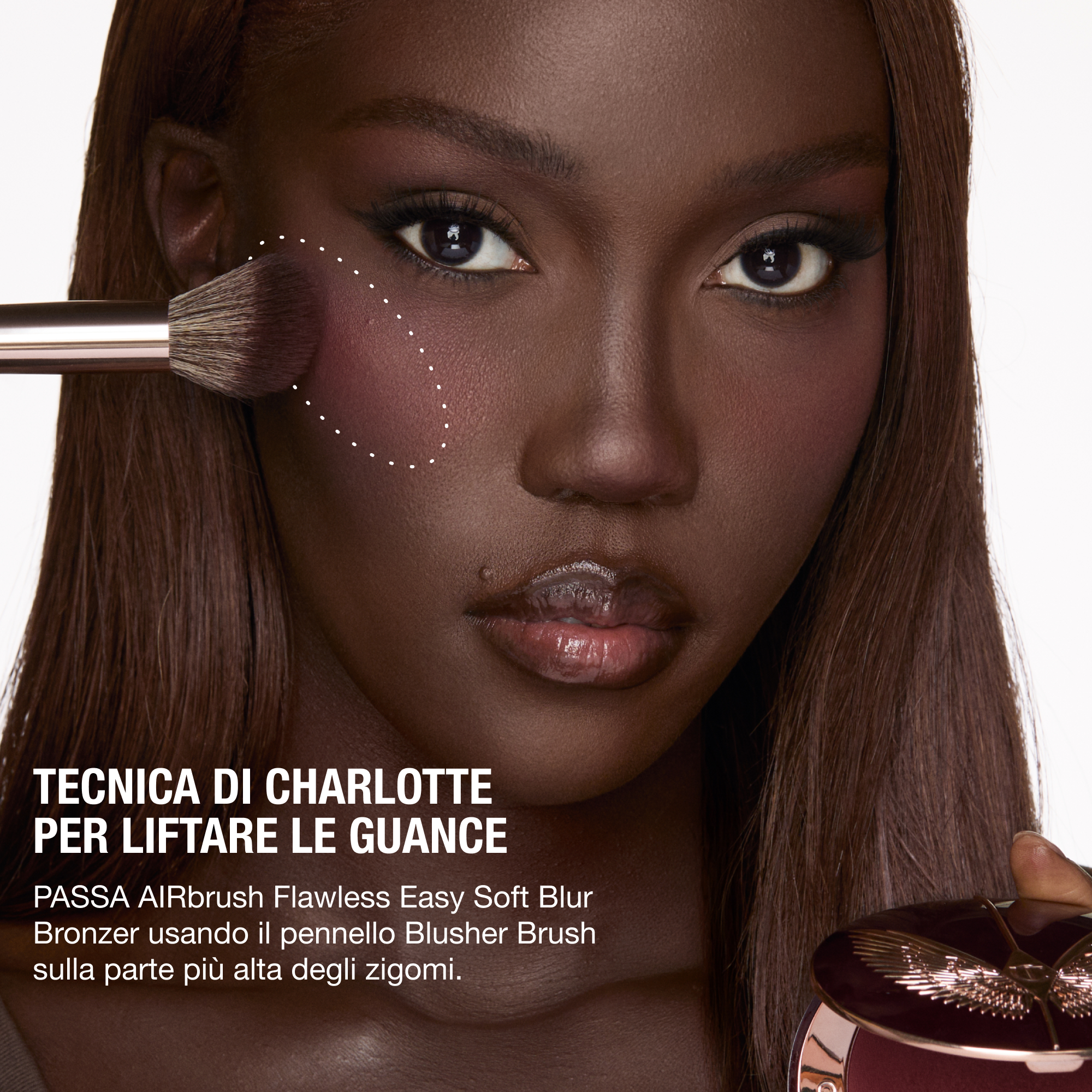AIRbrush Blush Blur - Infographic Cheek Lift Technique 