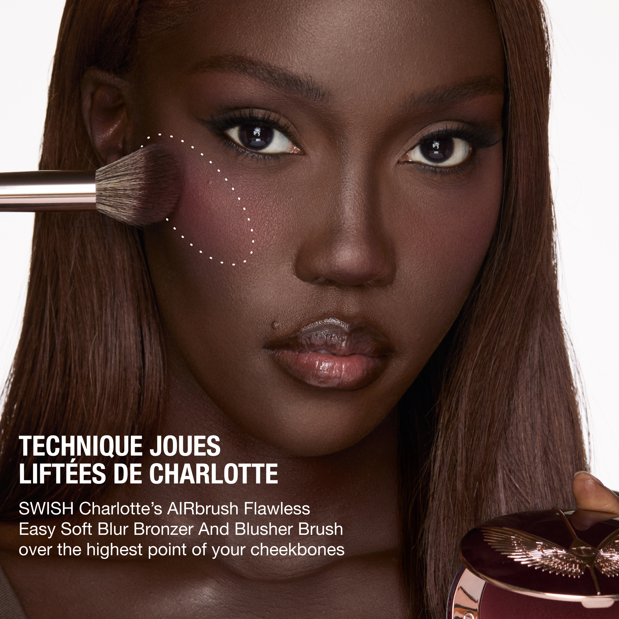 AIRbrush Blush Blur - Infographic Cheek Lift Technique 