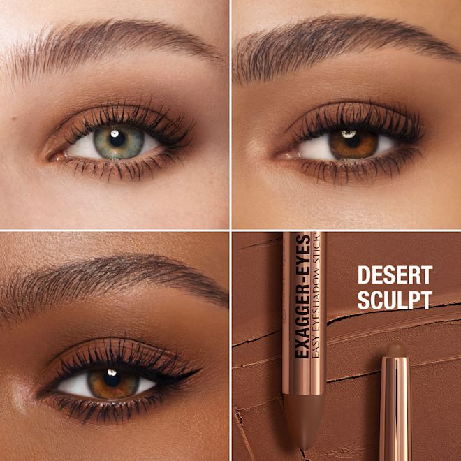 Exagger-eyes Eyeshadow Stick - Desert Sculpt Model Close Up Eye Grid Exagger-eyes Eyeshadow Stick - Desert Sculpt Model Close Up Eye Grid
