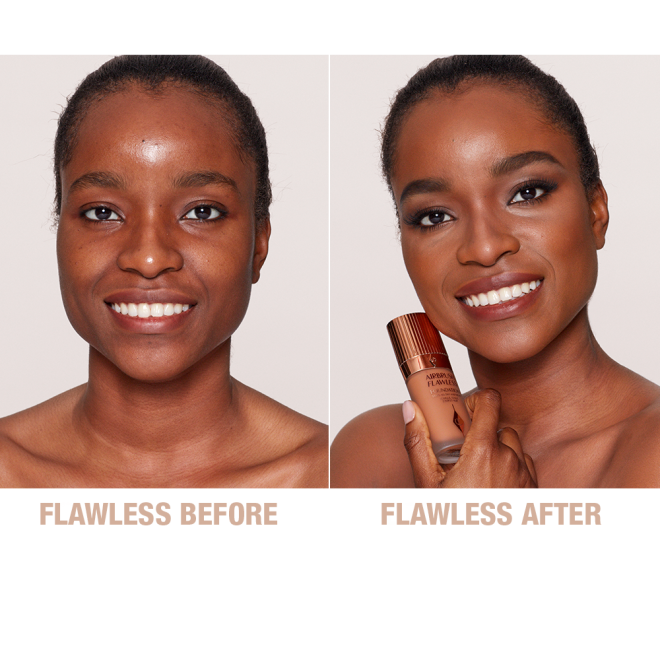 Airbrush Flawless Foundation 13 Neutral Before and After