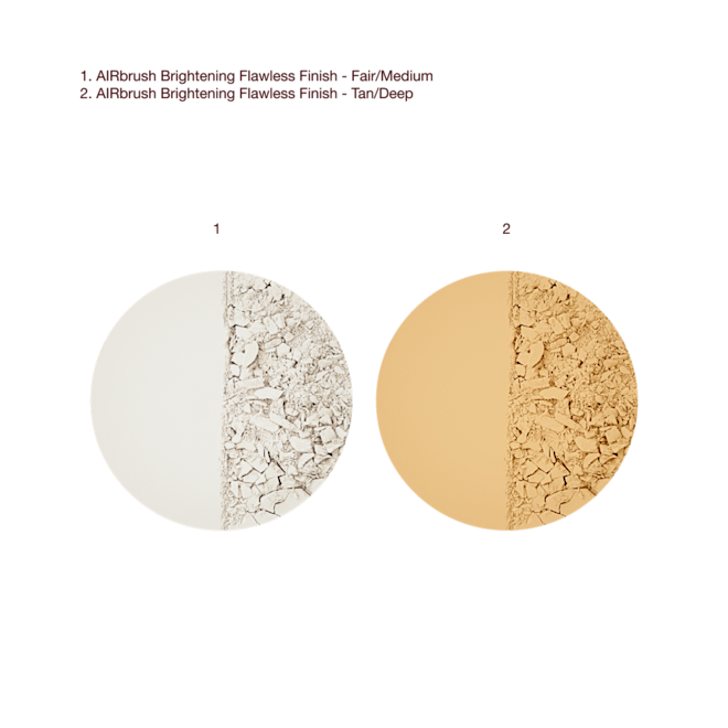AIRBRUSH FLAWLESS BRIGHTENING POWDERS TEXTURE SWATCHES