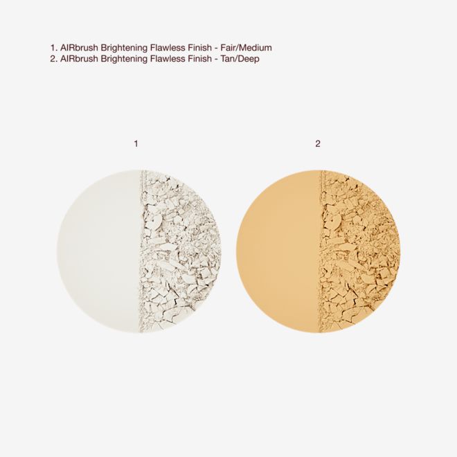 AIRBRUSH FLAWLESS BRIGHTENING POWDERS TEXTURE SWATCHES
