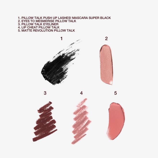 PILLOW TALK SUPERMODEL EYE + LIP SECRETS SWATCHES PILLOW TALK SUPERMODEL EYE + LIP SECRETS SWATCHES