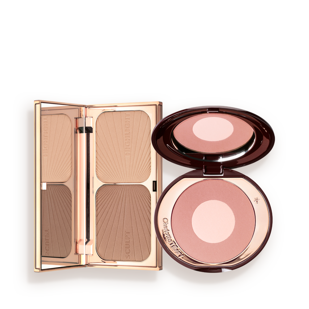 Bronzed, Blushing Beauty Kit – Powder Blush & Contour Palette – Cheek Kit 1