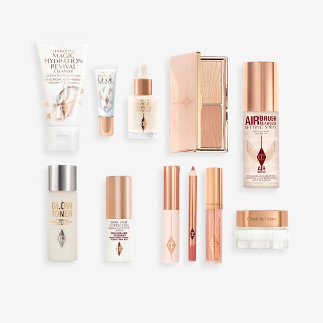 TRAVEL SIZE SKINCARE MYSTERY BOX - Products only packshot TRAVEL SIZE SKINCARE MYSTERY BOX - Products only packshot