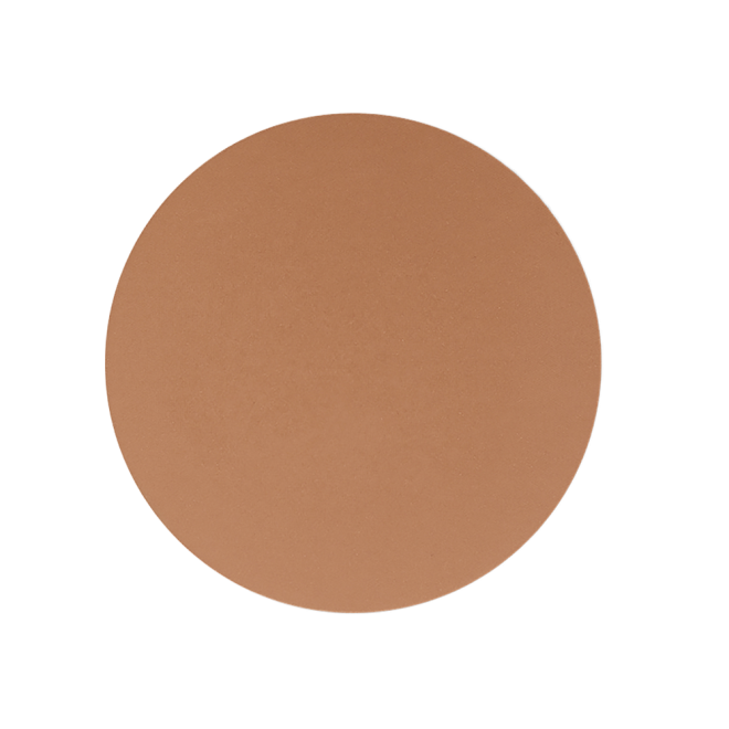 Swatch of a finely-milled bronzer in a medium brown shade, which is perfect for medium tones. 