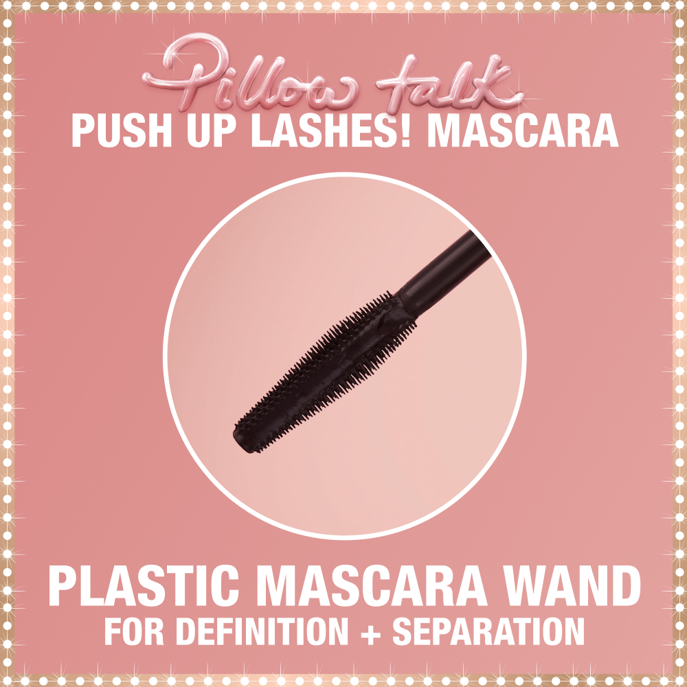 Pillow Talk Mascara wand with diamond-shaped precision paddle brush design