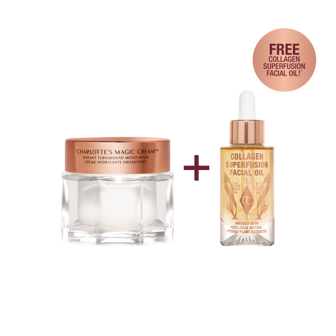 Charlotte's Magic Cream + Collagen Superfusion Facial Oil Duo