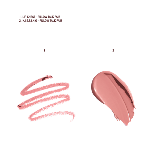 Pillow Talk Lip Kit in shade Pillow Talk Fair swatches Pillow Talk Lip Kit in shade Pillow Talk Fair swatches