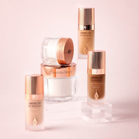 Charlotte's Magic Cream and Airbrush Flawless Foundation are the perfect base for your glass skin makeup look