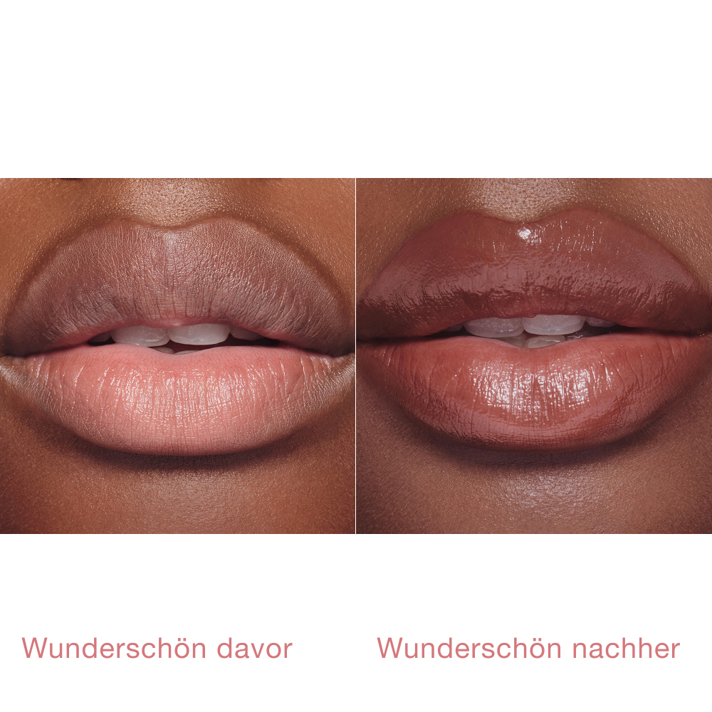 Pillow Talk Blush Balm Lip Tint - 90s Kiss, Model − Vorher und nachher