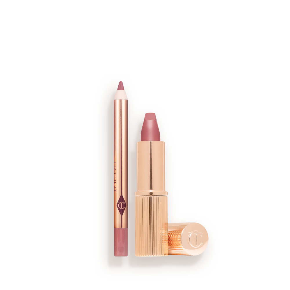リップライナー Charlotte Tilbury Pillow Talk On The Go Pillow Talk On The Go Kit: Nude-pink Makeup Gift Set