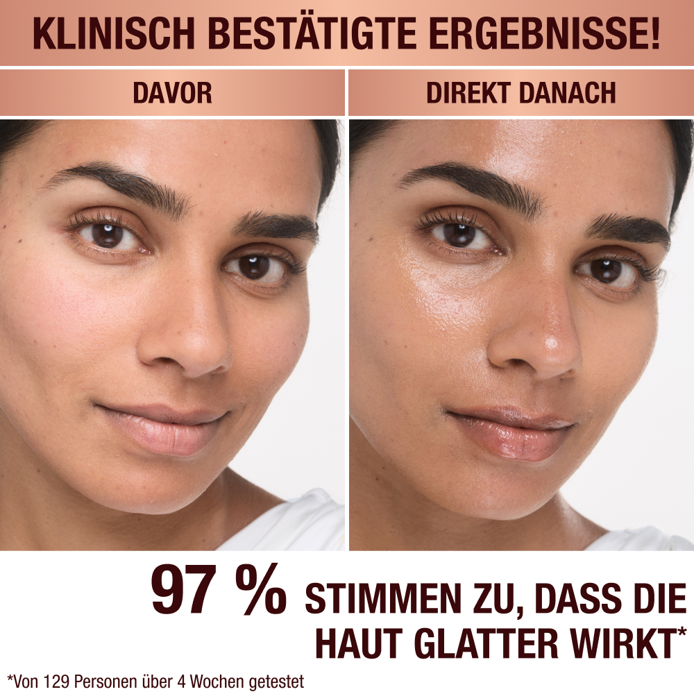 Anwendung der Magic Cream auf einem Model vor und nach der Anwendung