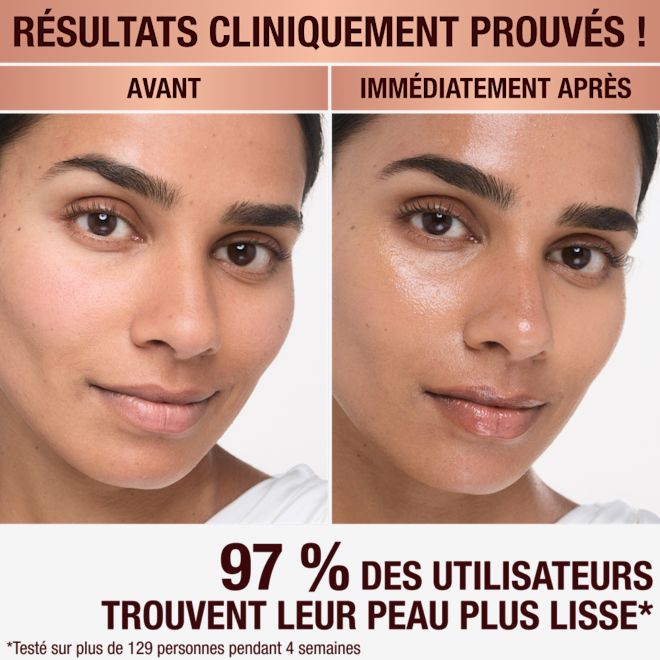 Avant/après l'application de la Magic Cream sur un mannequin Avant/après l'application de la Magic Cream sur un mannequin