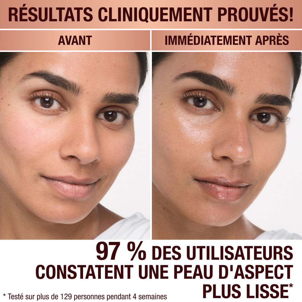 Application de la Magic Cream sur mannequin, avant et après