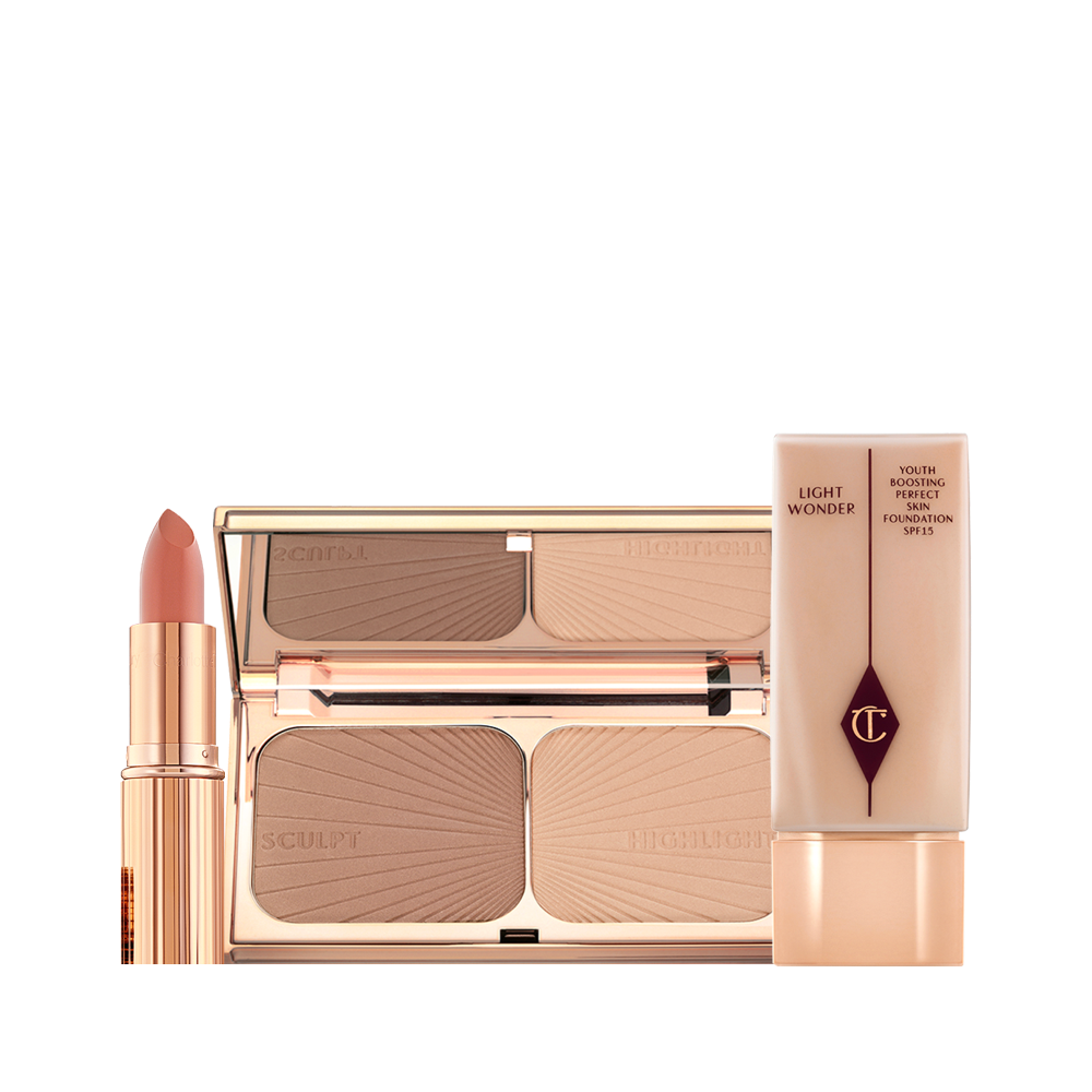 Charlotte's Sun-Kissed Glow & Sumptuous Lips Kit Packaging