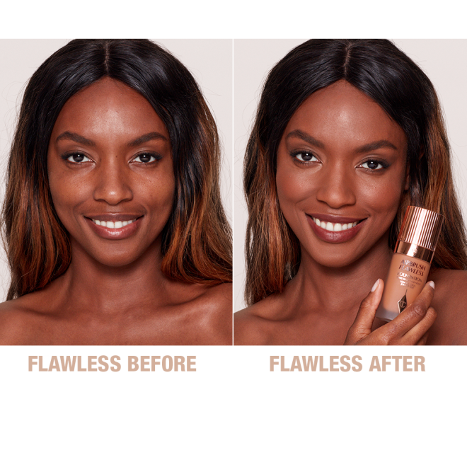 Airbrush Flawless Foundation 13 Cool Before and After