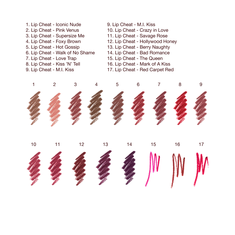 Lip Cheat TEXTURE Swatches