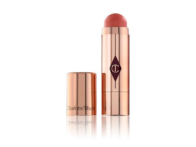 Charlotte's Beach Stick in Moon Beach, un blush in crema color pesca
