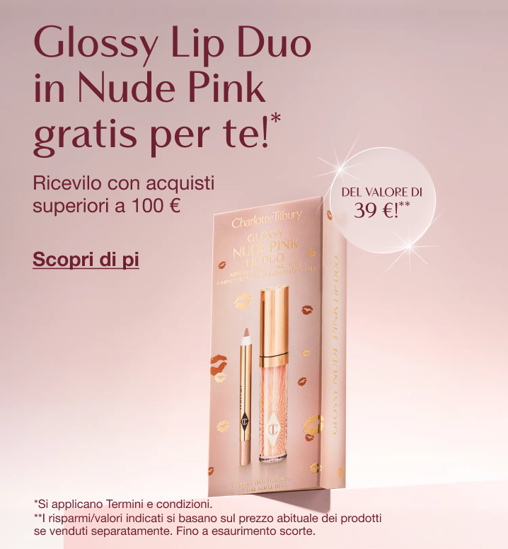Glossy Lip Duo in Nude Pink gratis per te!* Ricevilo con acquisti superiori a 100 € Del valore di 39 €!** <SCOPRI DI PIÙ>