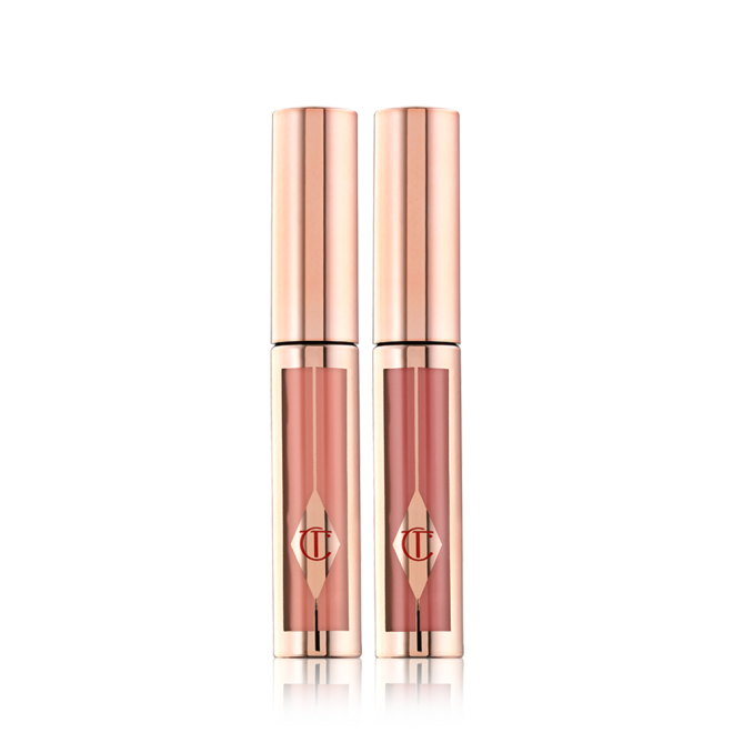 Hollywood Lips Duo Peachy Nude Lip Gloss Pack Shot