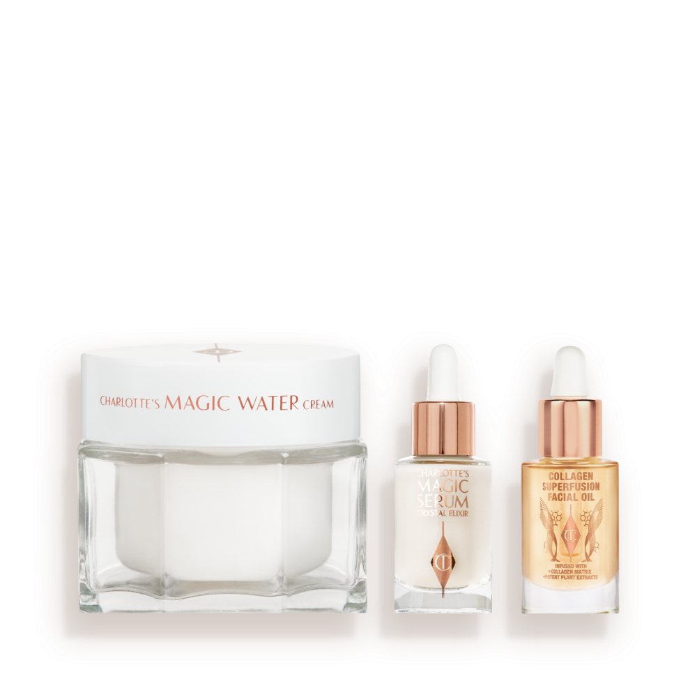 Charlotte's Dewy, Radiant Glow Trio: Skincare Kit with 45% Off