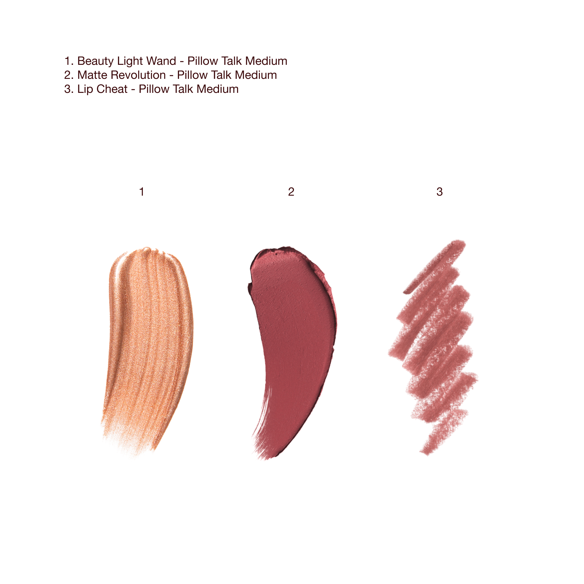 Texture Swatch of PILLOW TALK ICONIC LIP + CHEEK KIT - MEDIUM  Holiday 2026