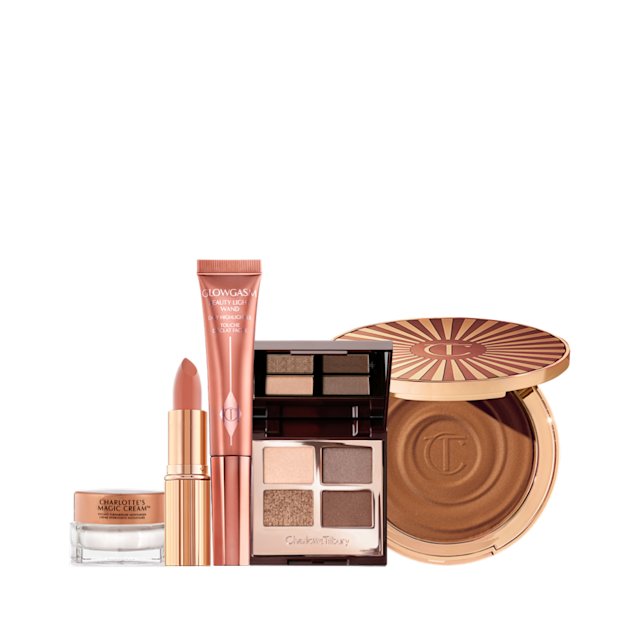 The Beachy-Bronzed Beauty Bridal Makeup Kit is perfect for creating sun-kissed wedding makeup