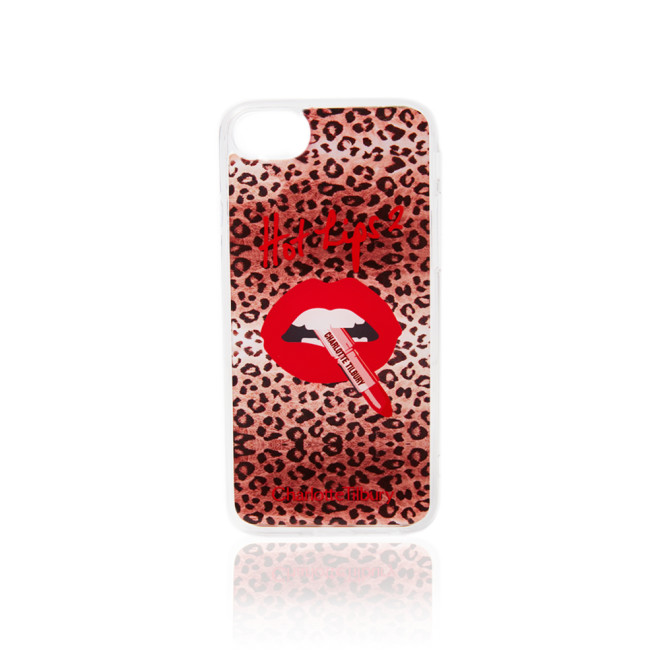 Hot Lips 2 Merchandise iPhone 8 Case In Rose Gold Leopard
