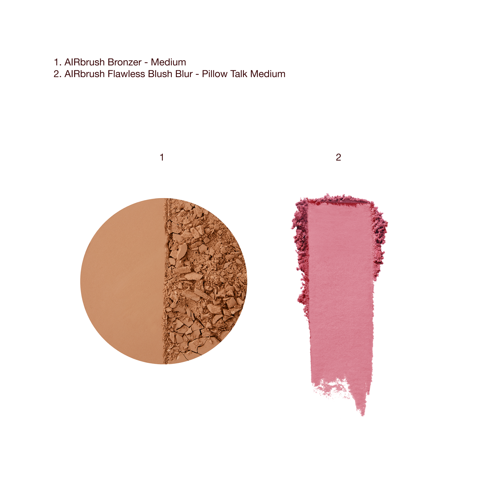 AIRBRUSH FLAWLESS BLUSH & BRONZE DUO TEXTURE SWATCHES
