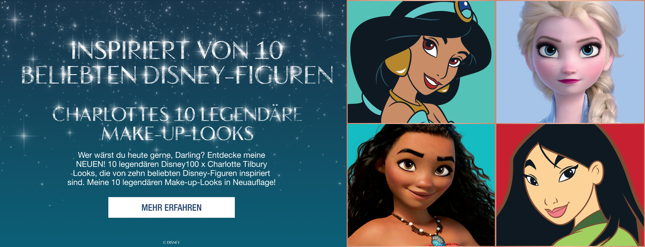 Models wearing different Disney-inspired makeup looks. Discover Now.