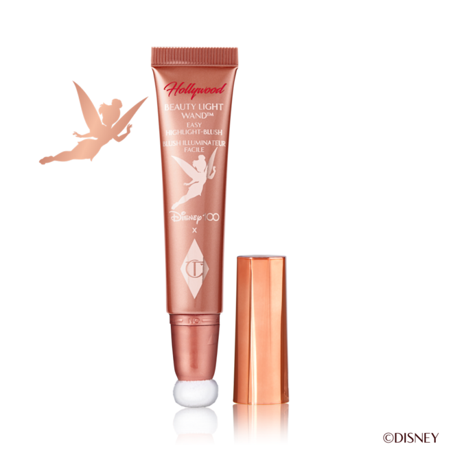 Disney100 x Charlotte Tilbury Beauty Light Wand in Pink tube with lid off Disney100 x Charlotte Tilbury Beauty Light Wand in Pink tube with lid off