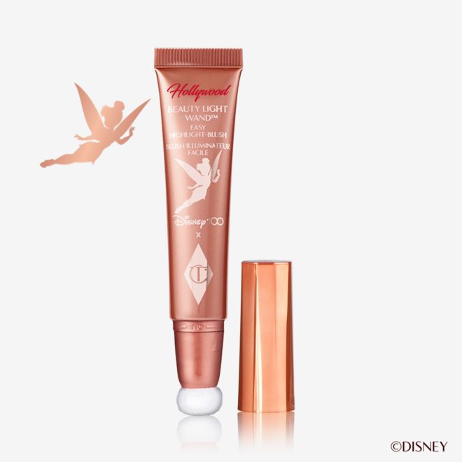 Disney100 x Charlotte Tilbury Beauty Light Wand in Pink tube with lid off Disney100 x Charlotte Tilbury Beauty Light Wand in Pink tube with lid off
