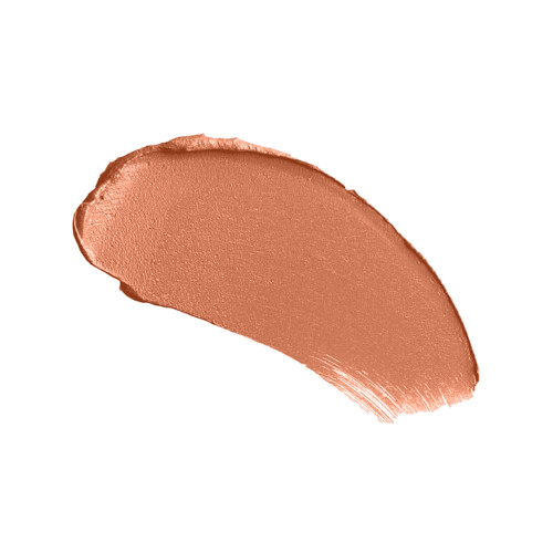 Swatch of a muted apricot lipstick with a matte finish.