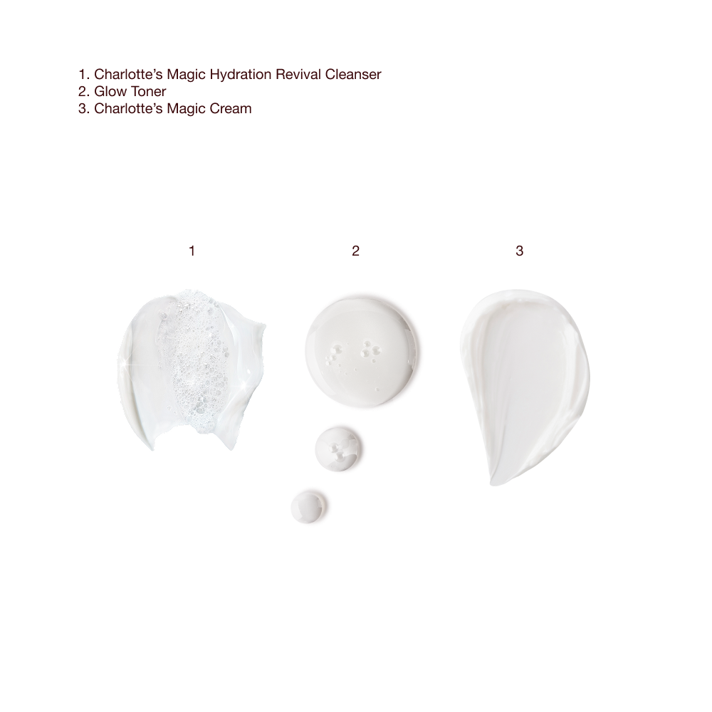 Cleanser + Toner + Magic Cream Texture swatch