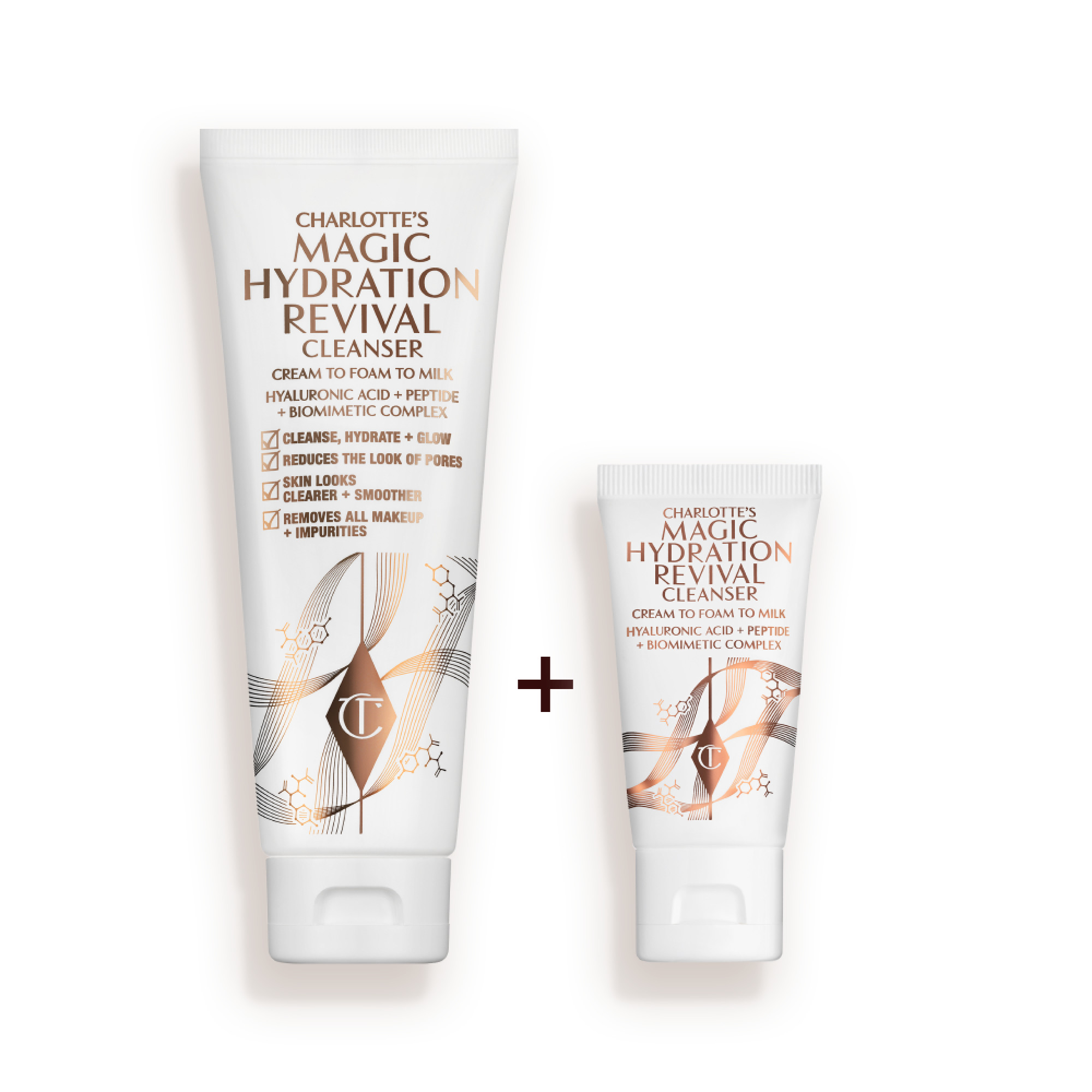 Charlotte Tilbury Charlotte's Magic Hydration Revival Cleanser Full-size + Travel-size Duo - 120ml + Free 30ml