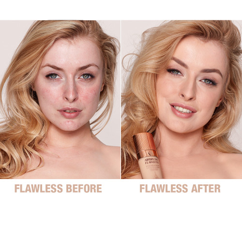 Airbrush Flawless Foundation 5 warm before and after